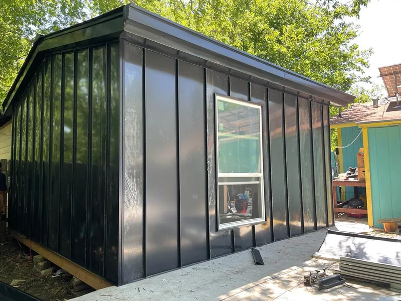 Black standing seam metal wall panels for Metal Roof Installation in Nolanville